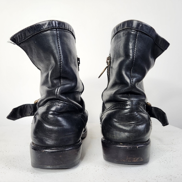 Fiorentini + Baker Eli Eternity Biker Boots Black Leather Ankle Boots Size 6 - Picture 7 of 12